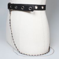 Punk Chain Trousers Chain Pu Belt Wholesale main image 4