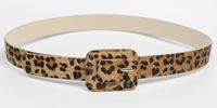 Cinturón Con Hebilla Cuadrada Con Estampado De Leopardo Coreano main image 5