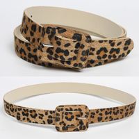 Cinturón Con Hebilla Cuadrada Con Estampado De Leopardo Coreano sku image 1