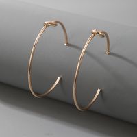 New Fashion Style Simple Knotted Large Circle Geometric Earrings main image 3