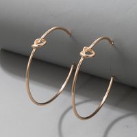 New Fashion Style Simple Knotted Large Circle Geometric Earrings sku image 1