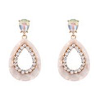 Fashion Drop-shaped Acrylic Diamond Earrings Wholesale sku image 1