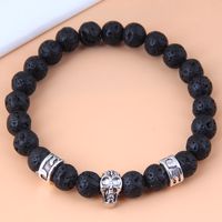 Fashion Metal Skull Volcanic Stone Alloy Bracelet Wholesale sku image 1