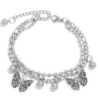 Korean Butterfly Bell Multi-layer Stainless Steel Bracelet main image 3