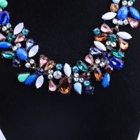 Fashion Colorful Petals Gemstone Alloy Necklace Wholesale main image 4