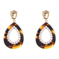 Fashion Drop-shaped Acrylic Diamond Earrings Wholesale main image 3