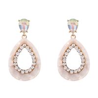 Fashion Drop-shaped Acrylic Diamond Earrings Wholesale main image 4