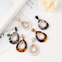 Fashion Drop-shaped Acrylic Diamond Earrings Wholesale main image 6