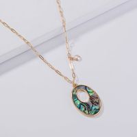 Fashion Oval Color Abalone Shell Alloy Necklace Wholesale main image 1