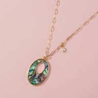 Fashion Oval Color Abalone Shell Alloy Necklace Wholesale main image 4