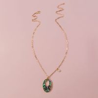 Fashion Oval Color Abalone Shell Alloy Necklace Wholesale main image 5