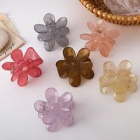 Korean Transparent Jelly Color Flower Hair Clip main image 5