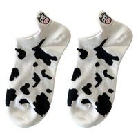 Fashion Black And White Cow Cartoon Short Cotton Socks Wholesale main image 5