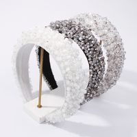 Fashion Thick Sponge Wide Brim Rhinestone Headband main image 2