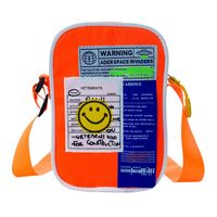 Kid's Nylon Smiley Face Cute Square Zipper Shoulder Bag Crossbody Bag main image 3
