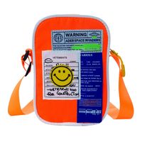 Kinder Nylon Lächelndes Gesicht Süß Quadrat Reißverschluss Schultertasche Umhängetasche main image 3