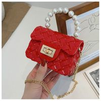 Fashion Candy Color Pearl Handle Mini Messenge Bag sku image 3