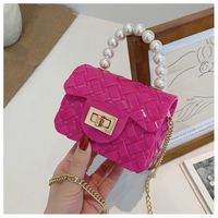 Mode Bonbon Farbe Perlengriff Mini Messenge Bag sku image 4