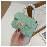 Fashion Candy Color Pearl Handle Mini Messenge Bag sku image 5