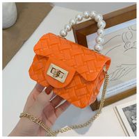 Mode Bonbon Farbe Perlengriff Mini Messenge Bag sku image 6