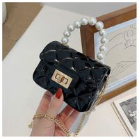 Fashion Candy Color Pearl Handle Mini Messenge Bag sku image 7
