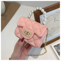 Fashion Candy Color Pearl Handle Mini Messenge Bag sku image 8