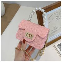 Fashion Candy Color Pearl Handle Mini Messenge Bag sku image 10