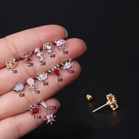 Ear Cartilage Rings & Studs Geometric Copper Artificial Gemstones sku image 2