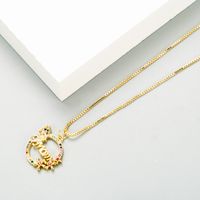 Collier De Zircon Incrusté De Cuivre À La Lettre De Maman À La Mode En Gros sku image 1