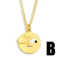 Fashion Creative Funny Expression Copper Necklace Wholesale sku image 1