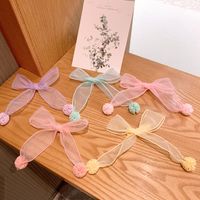 Korean Cute Children's Net Yarn Bow Hairpin main image 4