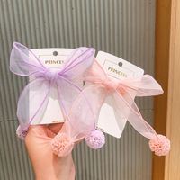 Korean Cute Children's Net Yarn Bow Hairpin main image 5