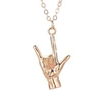 Fashion Hand Gesture Palm Necklace main image 2