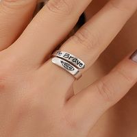 Fashion Open Arrow Feather Copper Ring Wholesale main image 6