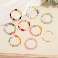 Retro Acrylic Color Geometric Ring Wholesale main image 1