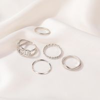 Fashion Open Geometric Alloy Ring Five-piece main image 5