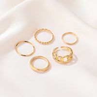 Fashion Open Geometric Alloy Ring Five-piece main image 6