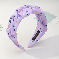Korean Flower Printing Wide-brimmed Pleated Headband Wholesale main image 5
