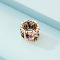 Bohemian Color Beads Multi-layer Integrated Ring main image 3
