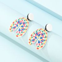 Creative Boho Style Graffiti Acrylic Earrings main image 3