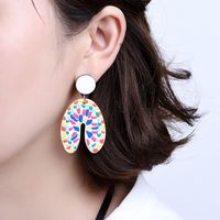 Creative Boho Style Graffiti Acrylic Earrings main image 5