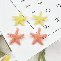 Korean Simple Fashion Candy Color Starfish Earrings main image 3