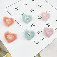 Korean Cute Candy Color Heart Resin Earrings main image 6