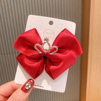 Children's Korean Cute Red Bow Crown Hair Clip sku image 3