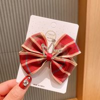 Children's Korean Cute Red Bow Crown Hair Clip sku image 4
