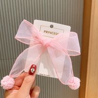 Korean Cute Children's Net Yarn Bow Hairpin sku image 1