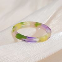 Retro Acrylic Color Geometric Ring Wholesale sku image 4