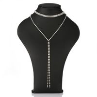 Fashion Full Diamond Long Neck Multi-layer Necklace sku image 1
