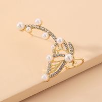 Boucles D&#39;oreilles Papillon Diamant Perle De Mode sku image 1