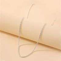 Simple Thin Sparkling Alloy Necklace sku image 3